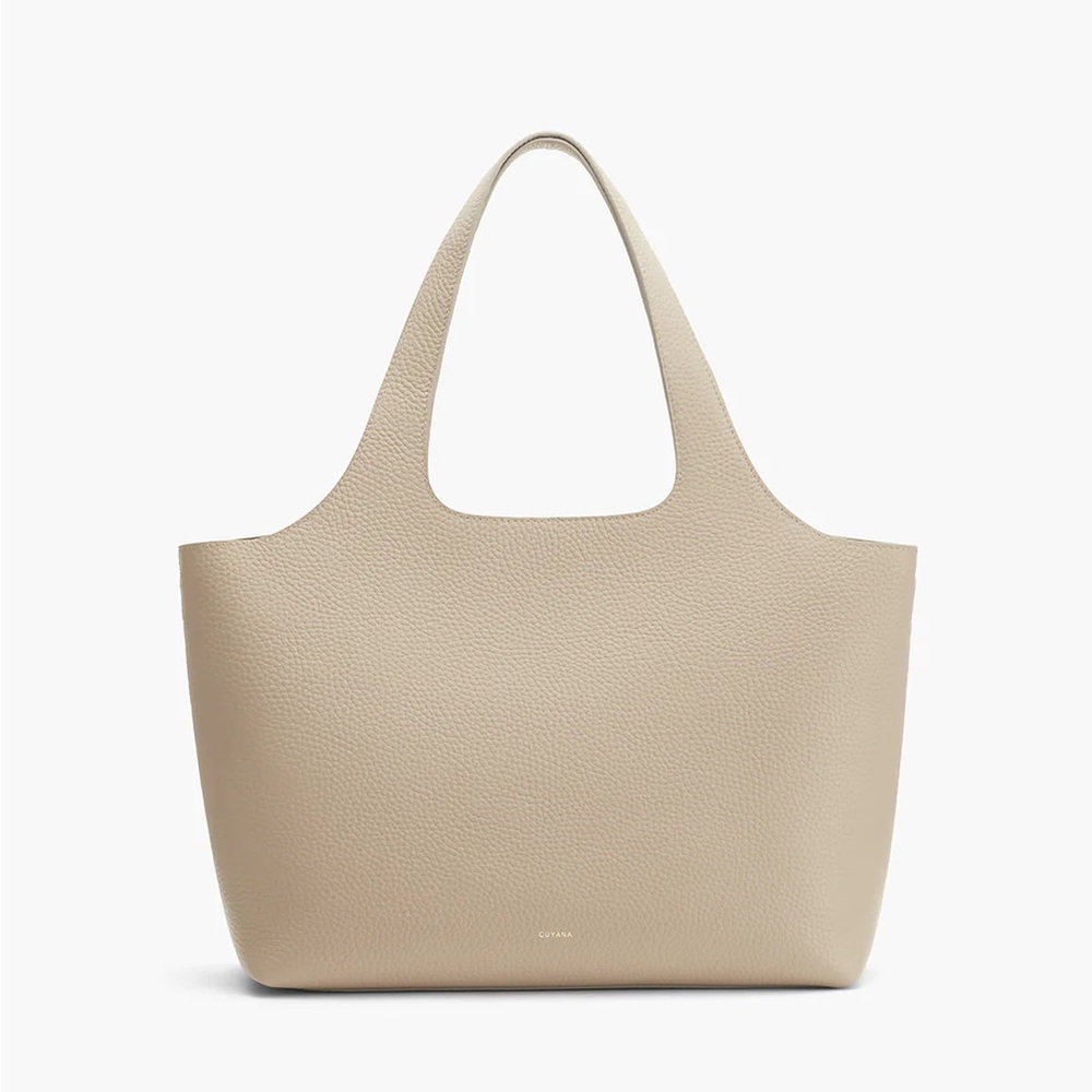 CUYANA Systems Tote and Laptop Case in Light Stone EUC